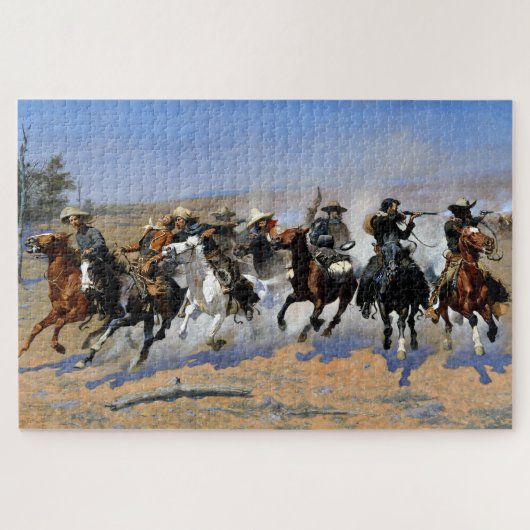 木材のためのダッシュ1889 Frederic Remington ジグソーパズル (横)