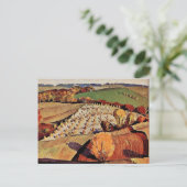 木材のアートワークを許可，横 ポストカード (スタンド正面)