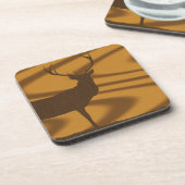 木材のビッグバックシルエット コースター (左側)