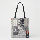 木材の一部を剥いた絵を描緑色、抽象芸術te トートバッグ (正面)