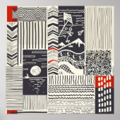 木材の一部を剥いた絵を描緑色、抽象芸術te ポスター (正面)