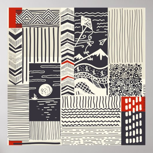 木材の一部を剥いた絵を描緑色、抽象芸術te ポスター (正面)