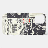 木材の一部を剥いた絵を描緑色、抽象芸術te Case-Mate iPhoneケース (裏面 (横))