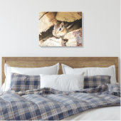 木材の中のチップムンク キャンバスプリント (インサイチュ (寝室))