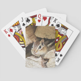 木材の中のチップムンク トランプ