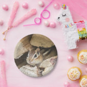 木材の中のチップムンク ペーパープレート (パーティー)