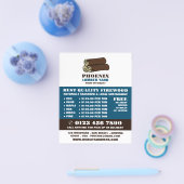 木材の丸太、木材/木材/木材ヤード広告 チラシ (シングル)