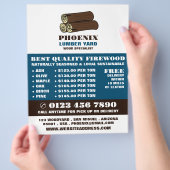 木材の丸太、木材/木材/木材ヤード広告 チラシ (手)