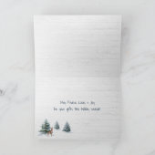 木材の冬の古い納屋 カード (内部)