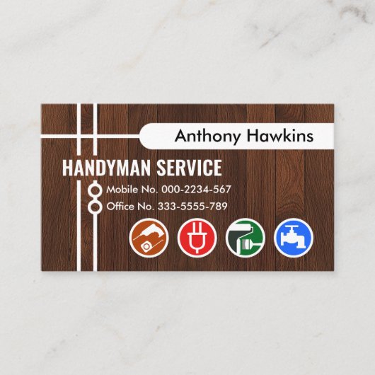 木材の十字線 名刺 (正面)