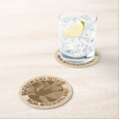 木材の実在Bluegrass音楽ミュージシャン ラウンドペーパーコースター (インサイチュ)