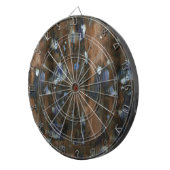 木材の家具の古いテクスチャ ダーツボード (正面右)