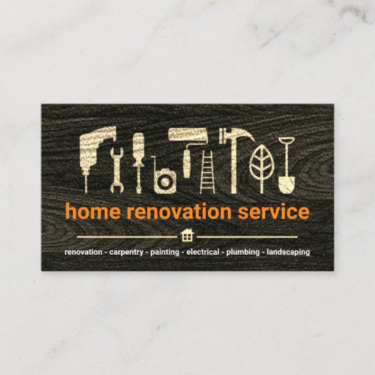 木材の手作りツール 名刺 (正面)