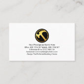 木材の手作りフレーム 名刺 (裏面)