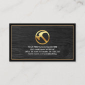 木材の手書きツール看板 名刺 (裏面)