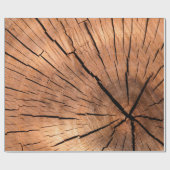 木材の木の断面 ラッピングペーパー (フラット)