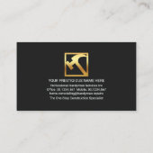 木材の木材の建築アイコン 名刺 (裏面)