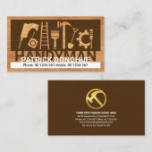 木材の木材の手利具枠 名刺 (正面/裏面)