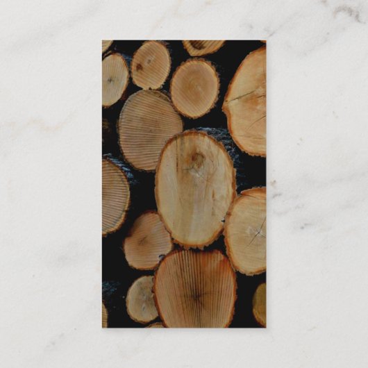木材の業務用ログの分割 名刺 (裏面)