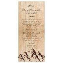 木材の焼け素朴山結婚メニュー