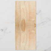 木材の焼け素朴山結婚メニュー メニュー (裏面)