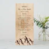 木材の焼け素朴山結婚メニュー メニュー (スタンド正面)