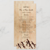 木材の焼け素朴山結婚メニュー メニュー (正面/裏面)