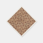 木材の牛のブランド スタンダードカクテルナプキン (角)