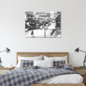 木材の祝完成の国民 キャンバスプリント (インサイチュ (寝室))