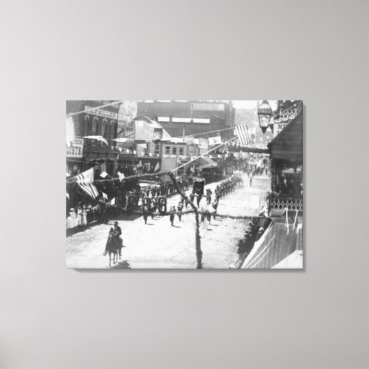 木材の祝完成の国民 キャンバスプリント (正面)