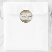 木材の素朴みすぼらしいグランジヴィンテージボード ラウンドシール (バッグ)