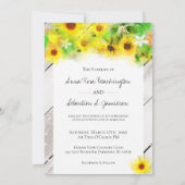 *～*木材の素朴ヴィンテージひまわり 招待状 (裏面)