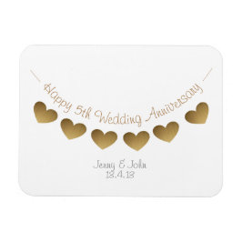 木材の結婚5周年の贈り物 マグネット