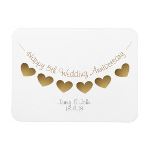 木材の結婚5周年の贈り物 マグネット