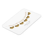 木材の結婚5周年の贈り物 マグネット (左側)