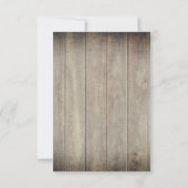 木材の背景の確認 招待状 (裏面)