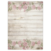 木材の背景モダンヴィンテージエレガントバラピンク クリップボード (裏面)