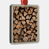 木材の背景 メタルオーナメント (右)