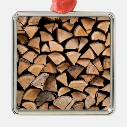 木材の背景 メタルオーナメント (正面)