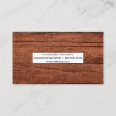 木材の背景 名刺 (裏面)