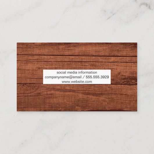 木材の背景 名刺 (裏面)