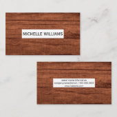 木材の背景 名刺 (正面/裏面)