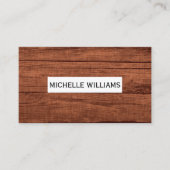 木材の背景 名刺 (正面)
