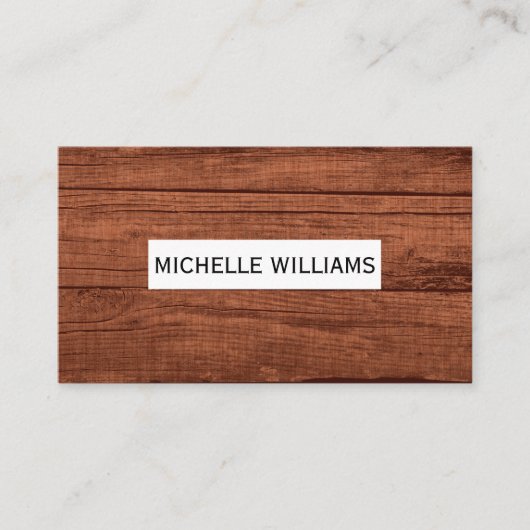 木材の背景 名刺 (正面)