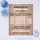 木材の背景、木材/木材/木材ヤード広告 チラシ (シングル)