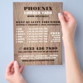 木材の背景、木材/木材/木材ヤード広告 チラシ (手)