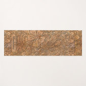 木材の花模様 ヨガマット (正面(横))