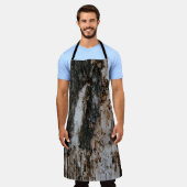 木材の茶 エプロン (着用した状態)