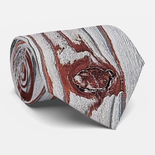 木材の赤褐色絵を描色あせ ネクタイ (ロール)