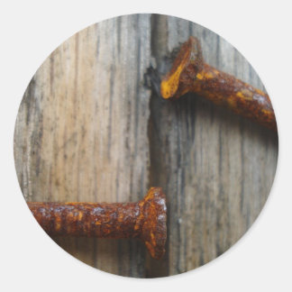 木材の錆びた爪、 ネイル2 ラウンドシール